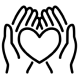 heart in hands icon